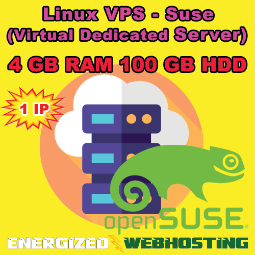 Suse Linux (Virtual Dedicated Server) 4GB RAM + 100GB HDD 2 Core