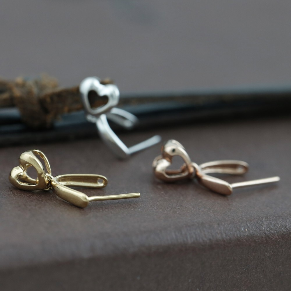 Genuine Solid 18CT Gold Jade Clip Bails