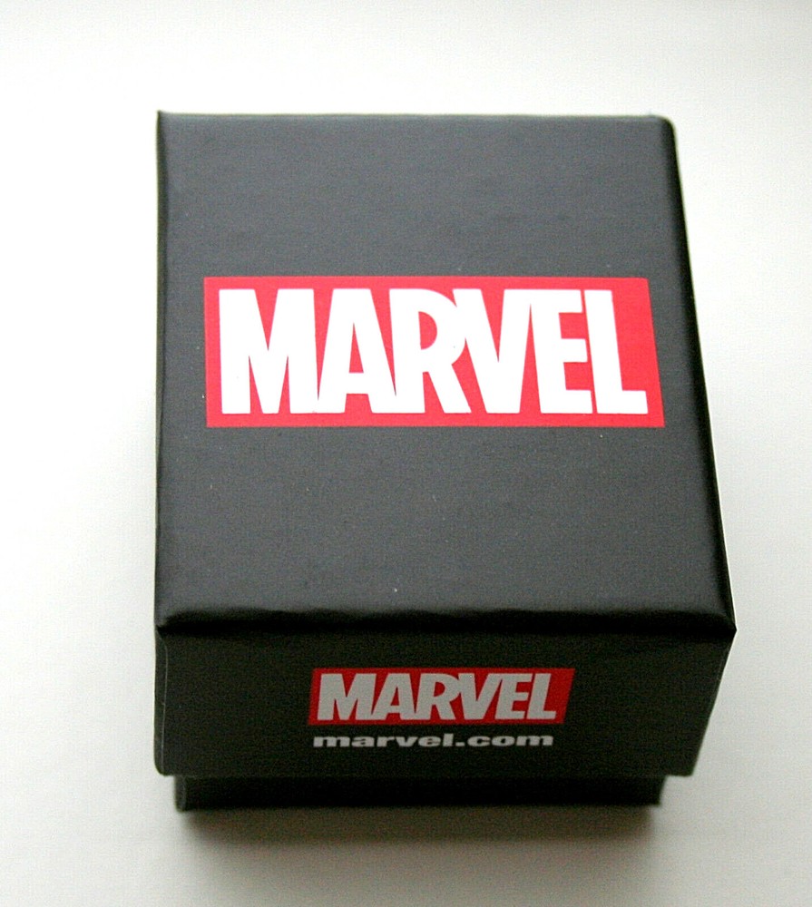 Marvel Comics Deadpool Ceramic & Stainless Steel Logo Ring New Sz 11 Box 2017