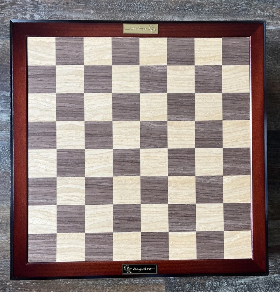 19” Kasparov Grandmaster Silver & Bronze Chess Set - READ