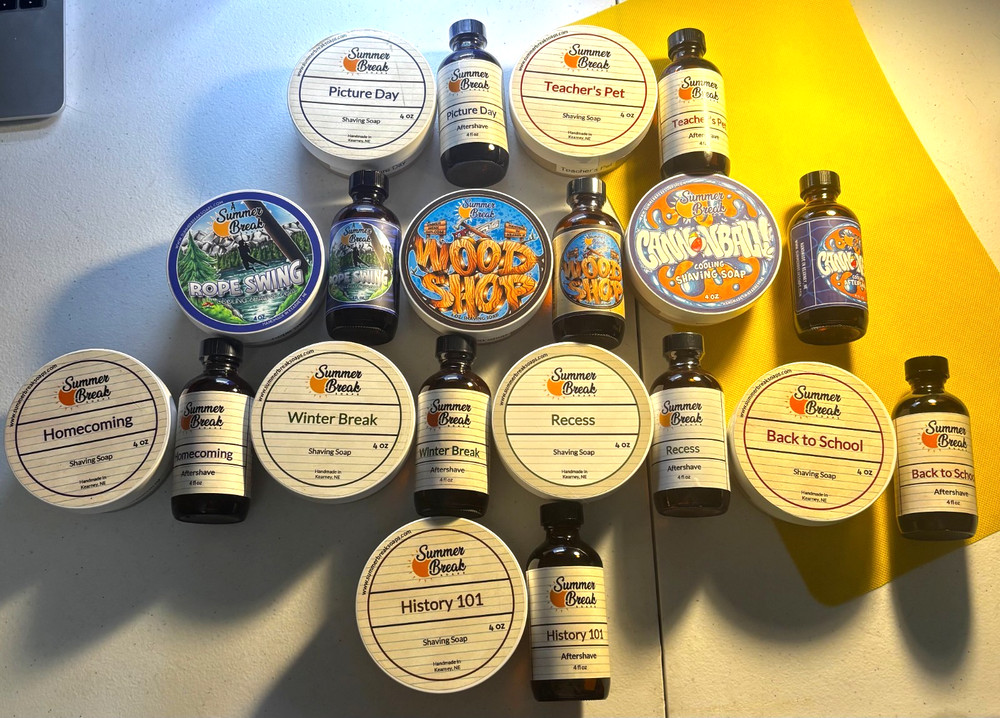 Summer Break Soaps - Shave Soaps and Aftershave Splash Sets