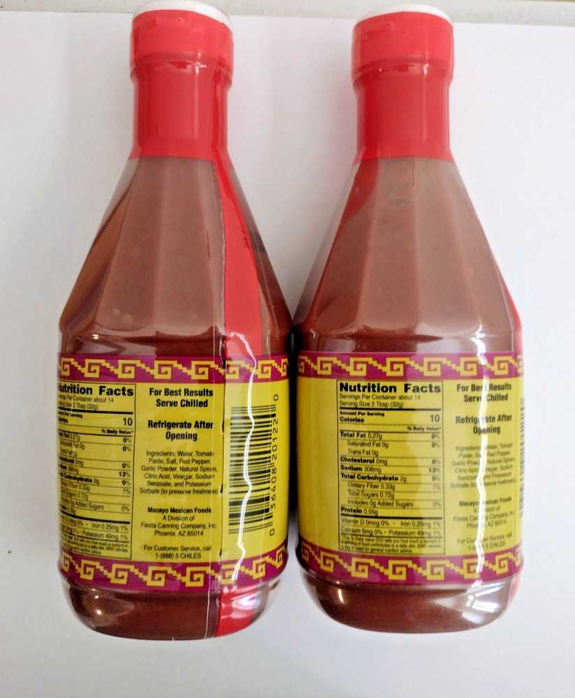 Macayos Mexican Style Taco Sauce & Chip Dip 16oz - Medium (2 Pack)