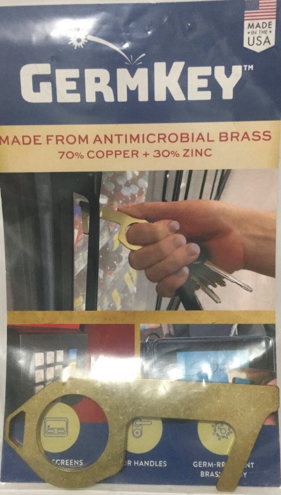 "GermKey" | Antimicrobial Brass | NEW