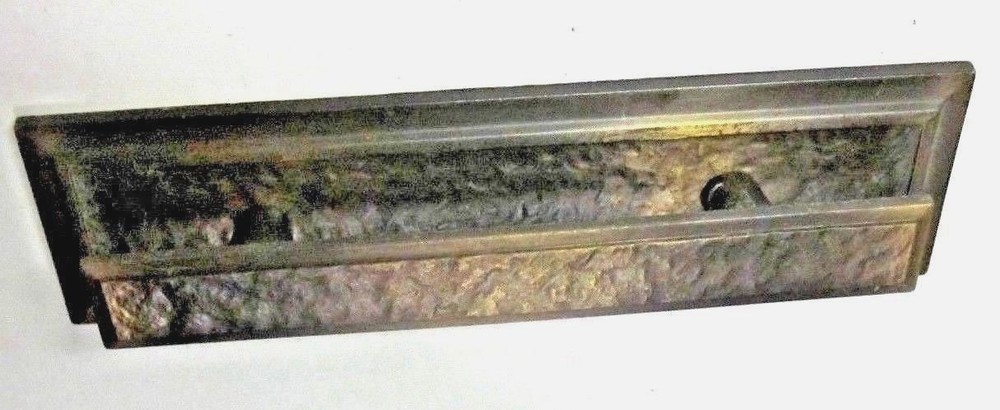 Amerock 185 Hammered Japanned Bronze Drawer Pull Handle Backplate 3" Centers MCM