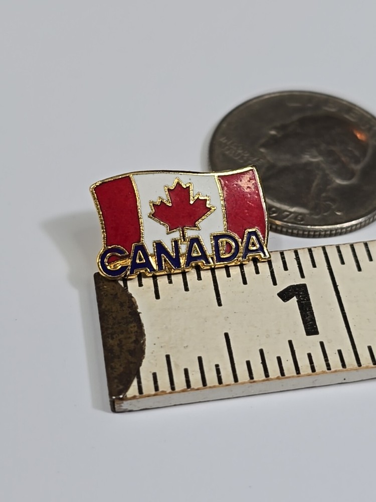 Canada Flag Maple Leaf Red & White Souvenir Lapel Pin