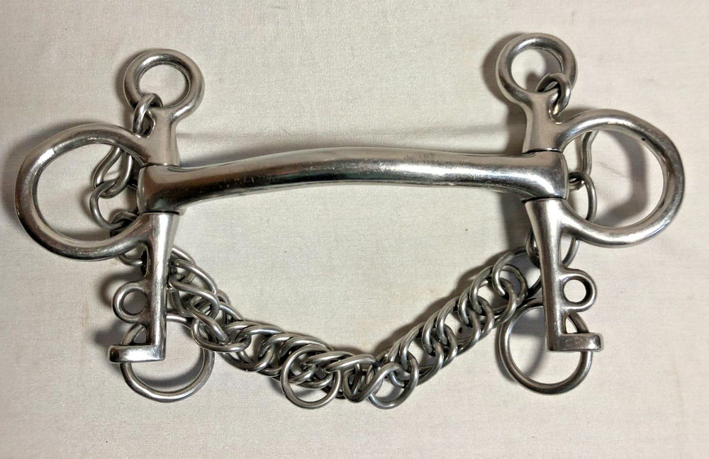 4.5" Short Shank Pelham Bit w/ Chain - 5" Mouth