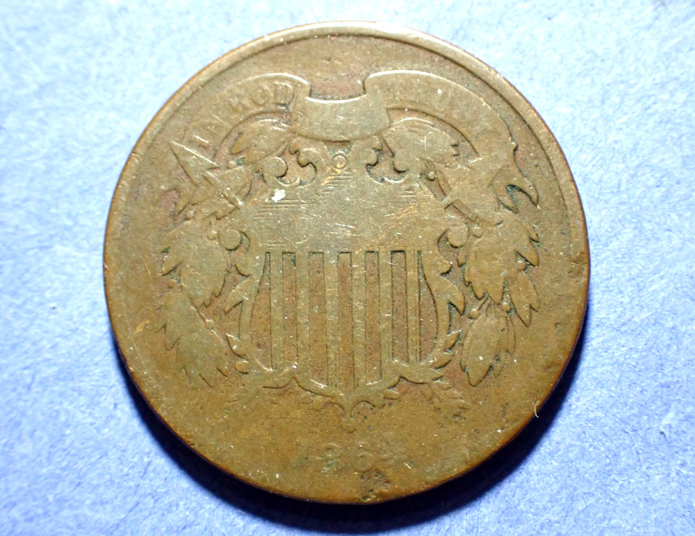 1864 Two Cent  Good