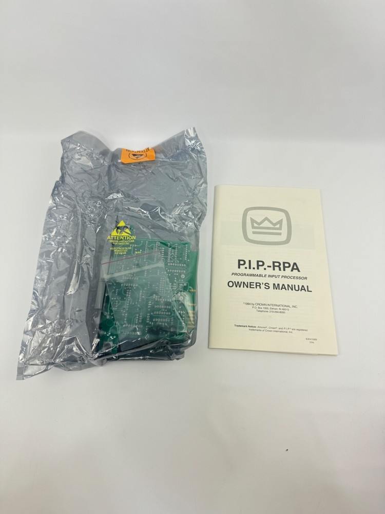 NOS Crown P.I.P. RPA Programmable Input Processor with manual *OPEN BOX*