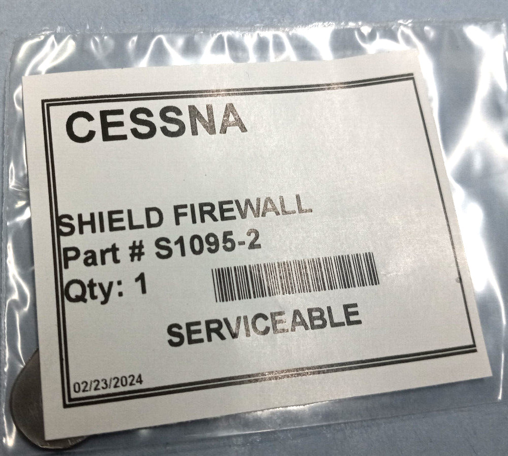 CESSNA P/N: S1095-2 SHIELD FIREWALL