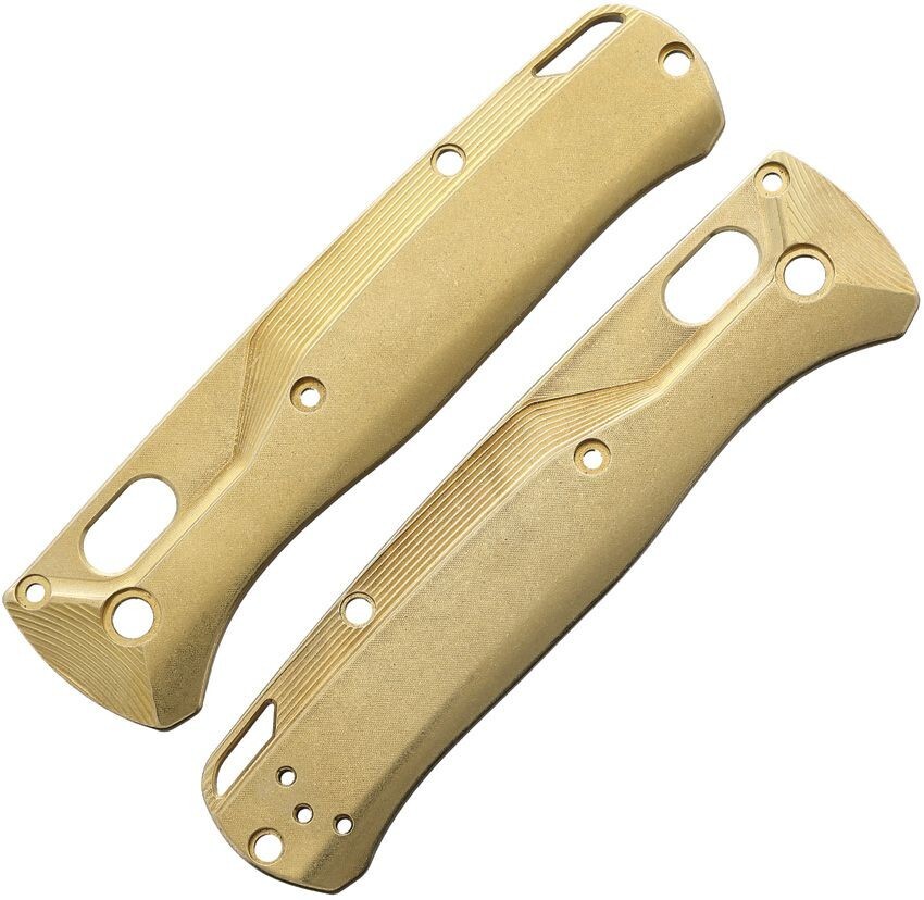 Flytanium Brass Stonewash Crossfade Handle Scales For Benchmade Bugout Knife