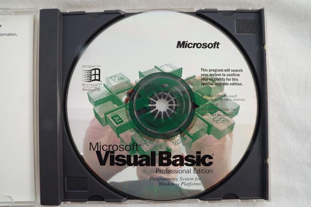 Microsoft Visual Basic 4.0 Professional 16 Bit FullVer 32 Bit Upgrade + Key-code