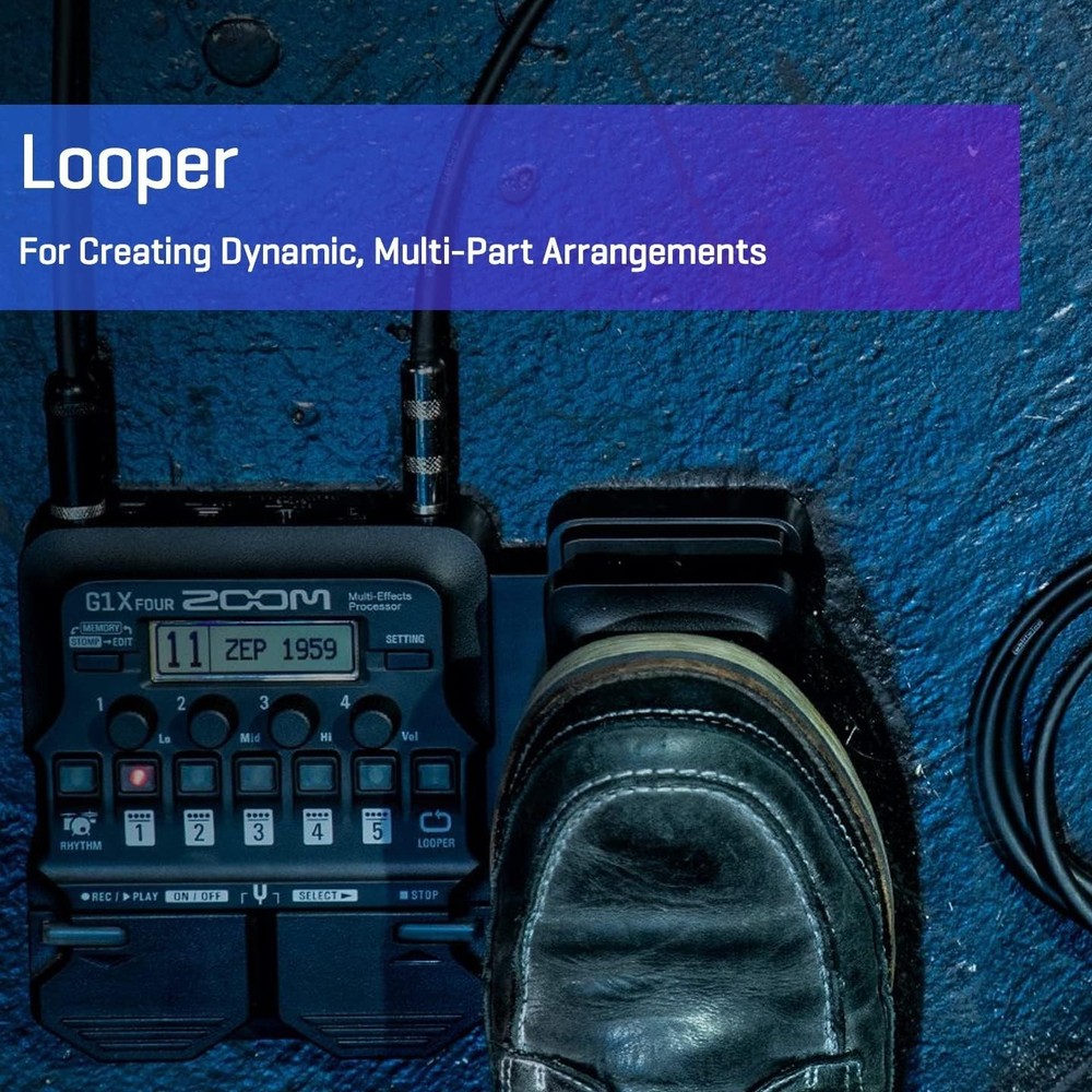 G1X Four Multi-Effects Processor - Black, Compact, Versatile Guitar Pedal