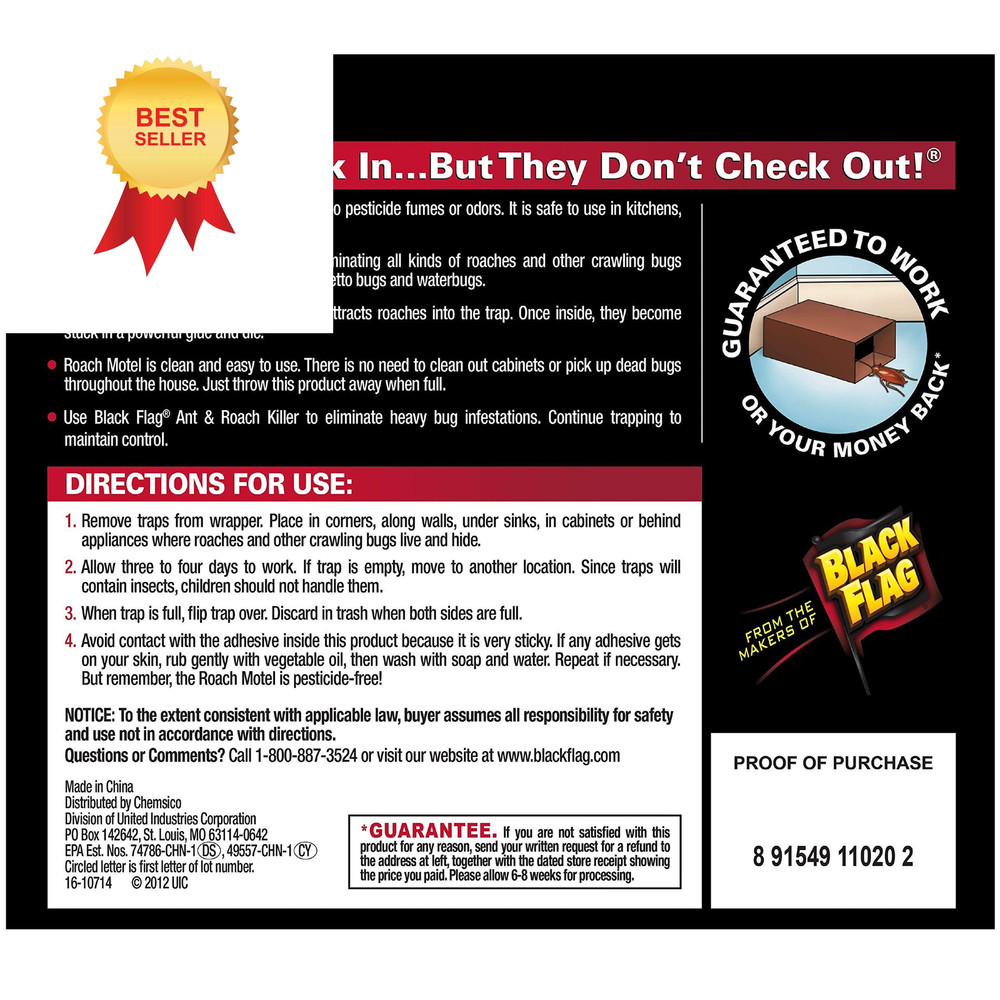 Black Flag Roach Motel Traps, 2-Count, 1-Pack 1 Pack,