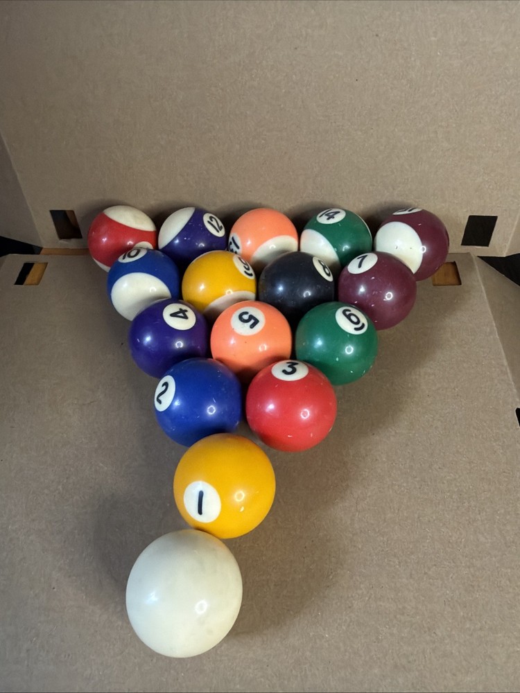 Billiard Pool Ball Standard Set Mini Size 1 1/2" - 38 mm