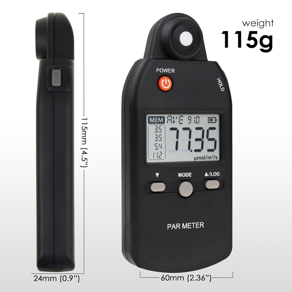 PAR Meter for Led Grow Lights High Precision Quantum Sensor Par Light Meter PPFD