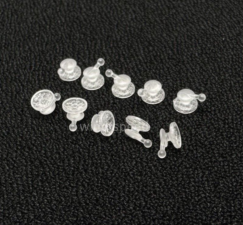 10PC Dental Orthodontic Ceramic Lingual Buttons Bondable Round Mesh Base Bracket