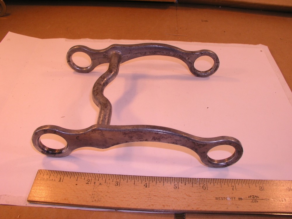 TWO Curb Bits Western Horse, 5" & 5.25", Chain Chin Strap-