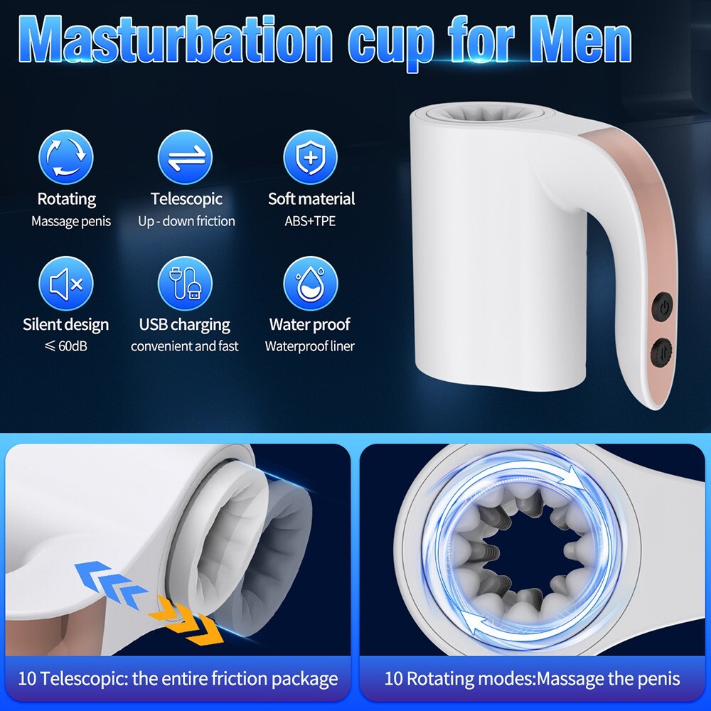 Masturbaters Automatic Open-end Male Rotating Cup Thrusting Stroker Lubricants