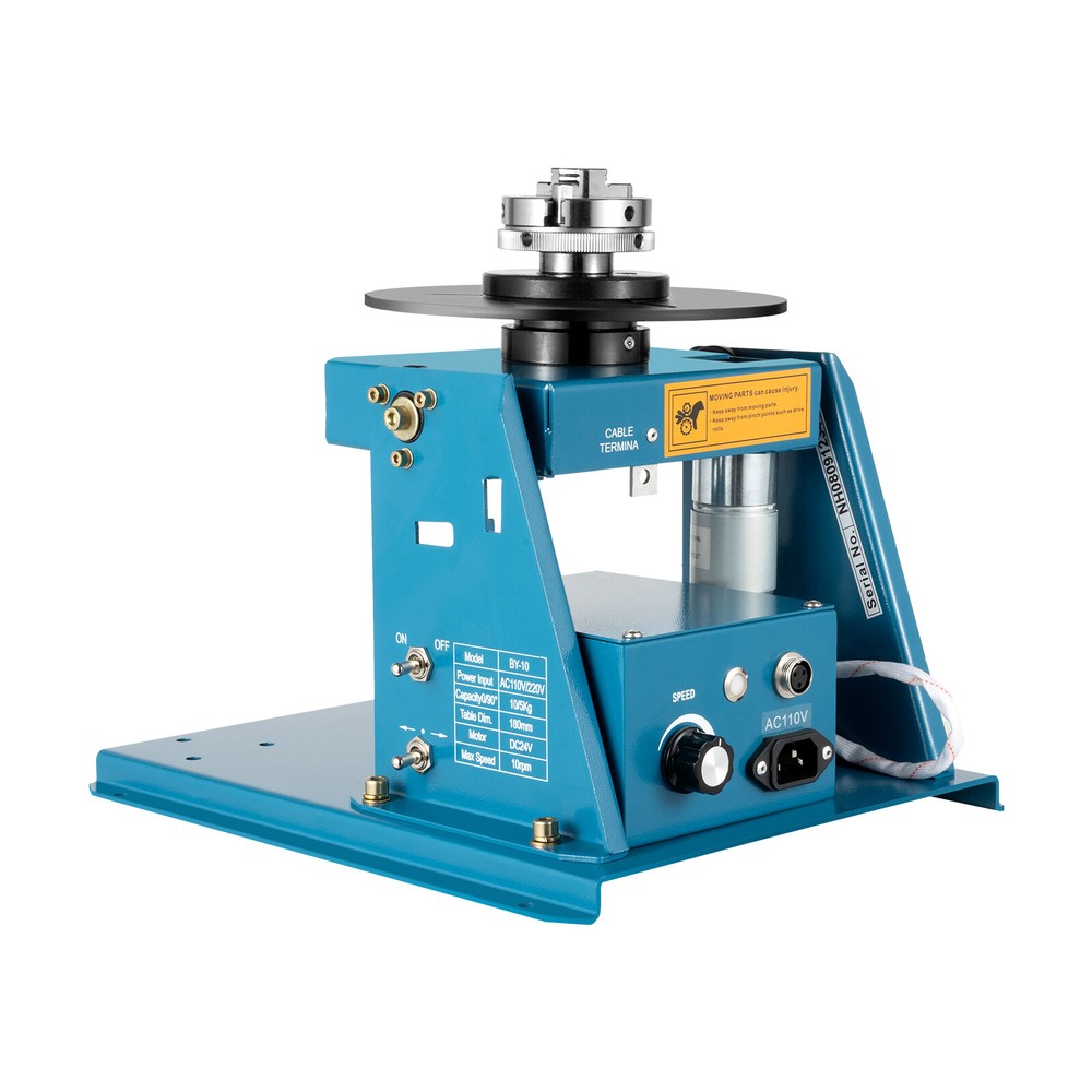 Rotary Welding Positioner With Adjustable Speed and Tiltable Table