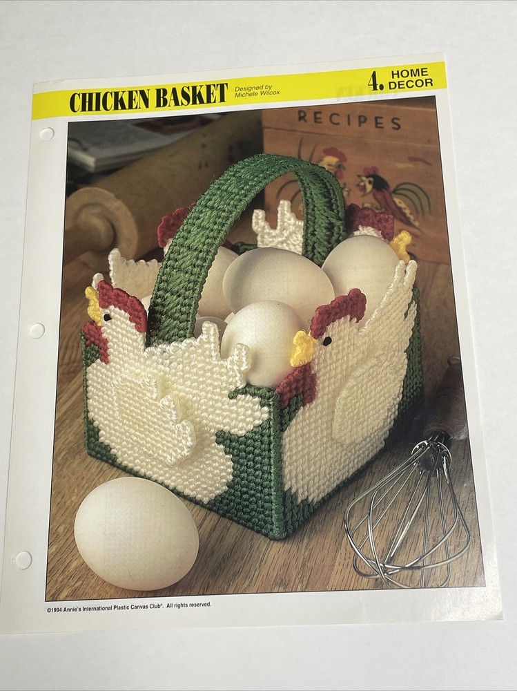 Chicken Basket Annie's Plastic Canvas Pattern