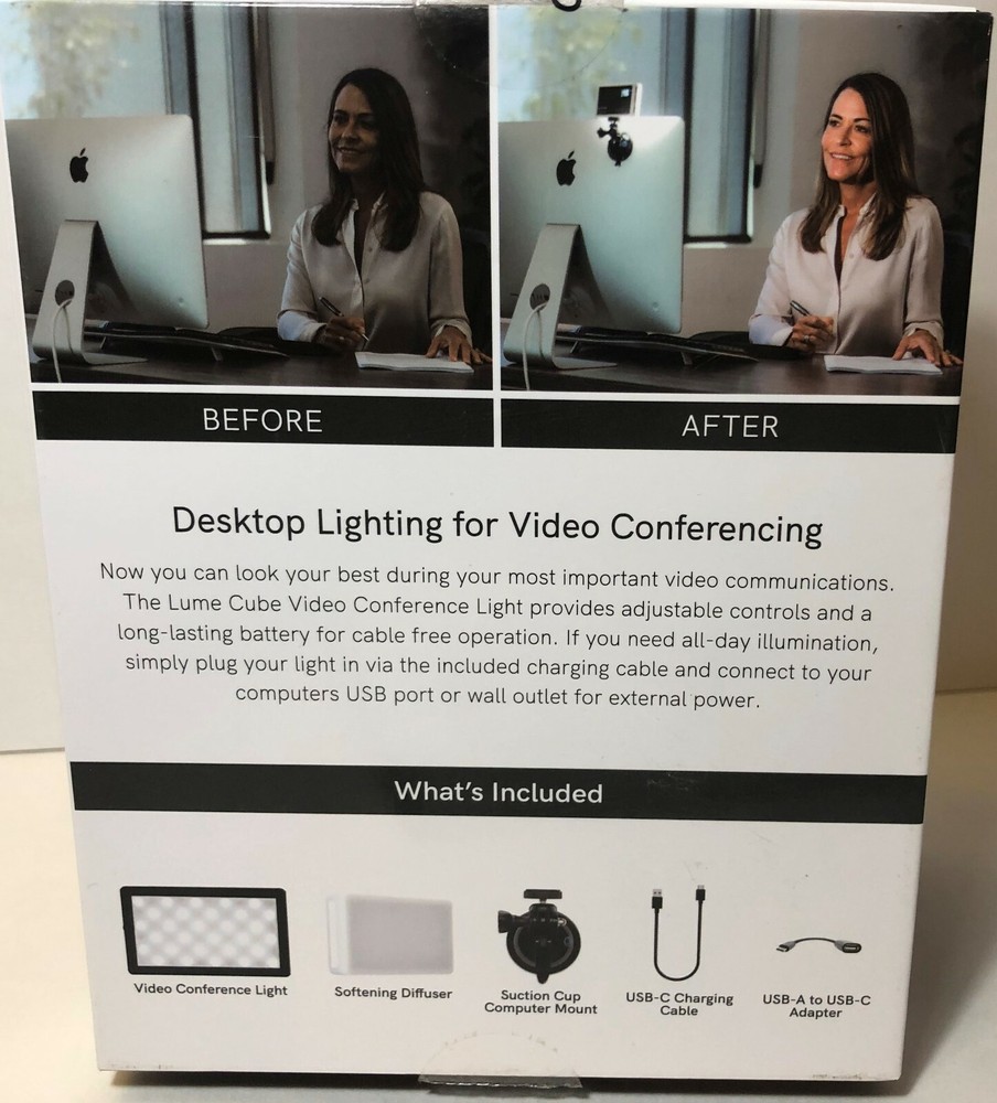 Lume Cube Video Conference Light for Zoom, Skype Etc. For Computers