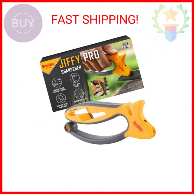Smith's 50185 Jiffy-Pro Handheld Sharpener - 2-Stage Sharpening - Large Scissors