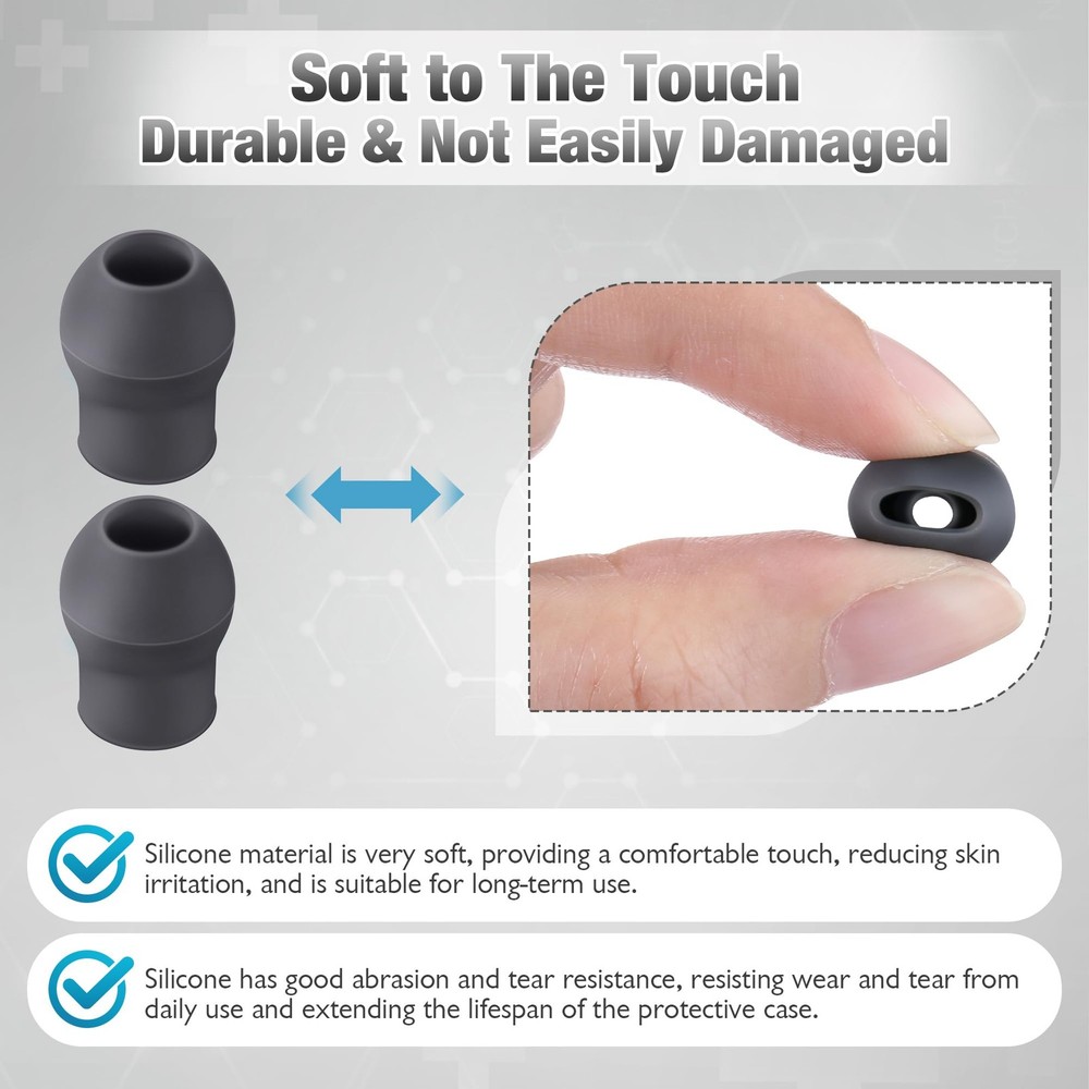 Avenuebool 12 Pcs Digital Stethoscope Silicon Black, Dark Grey, Light Grey