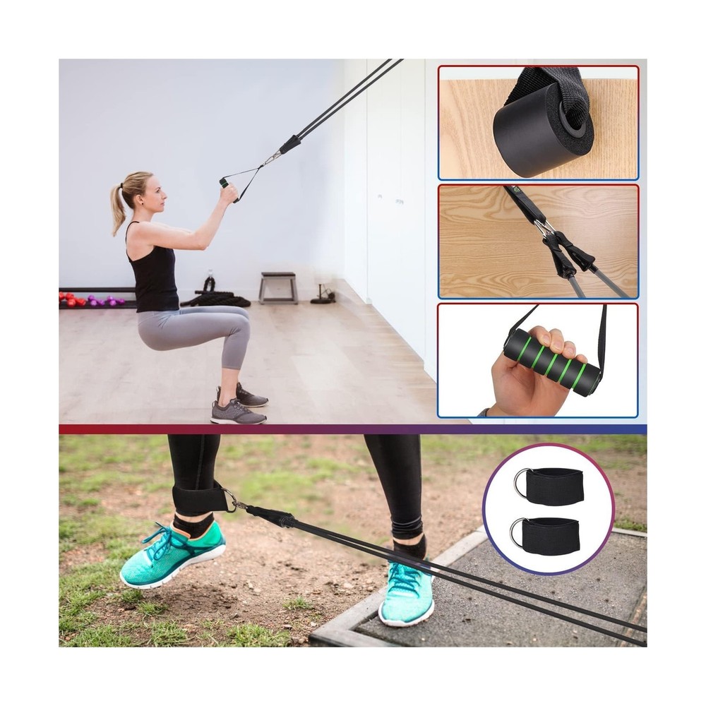 WIKDAY Exercise Resistance Bands with Handles for Working Out Worko... FAST SHIP
