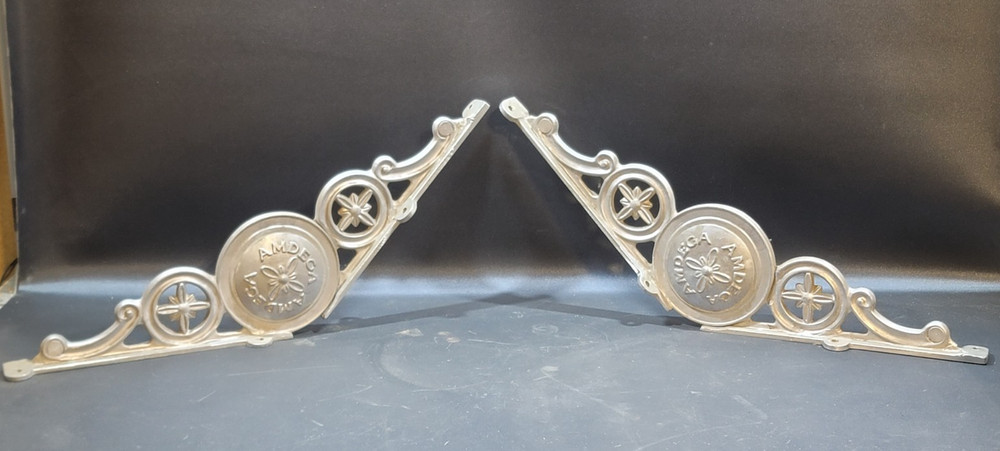 Amdega Cast Iron Silver Brackets