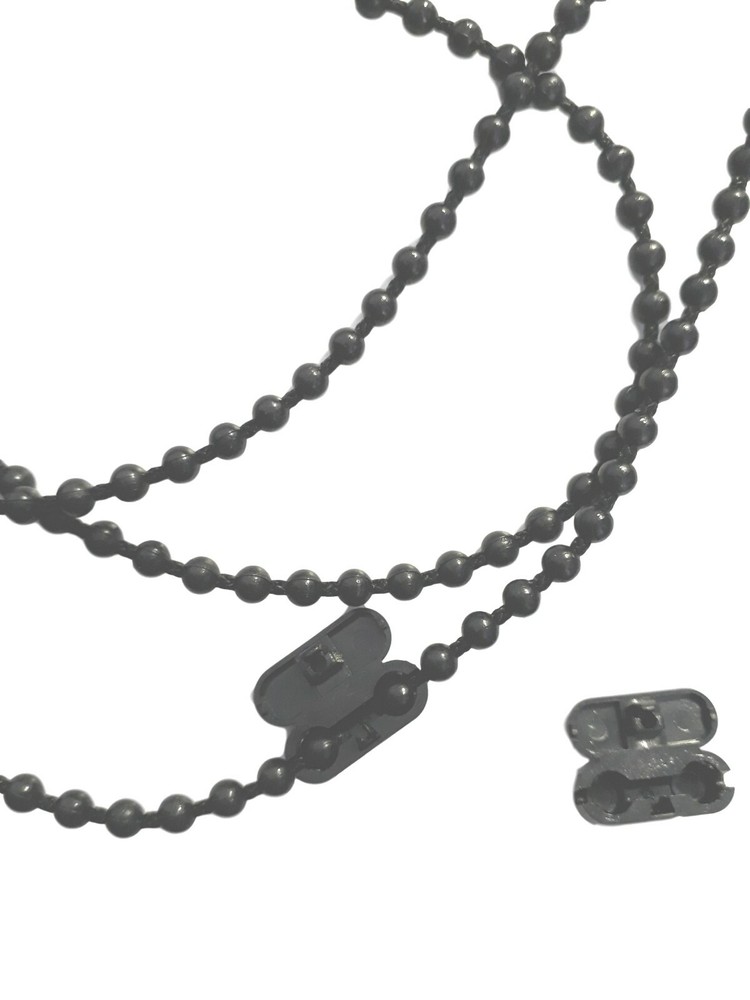 10-30ft Blind Plastic #10 Beaded Pull Control Ball Chain w/Connectors