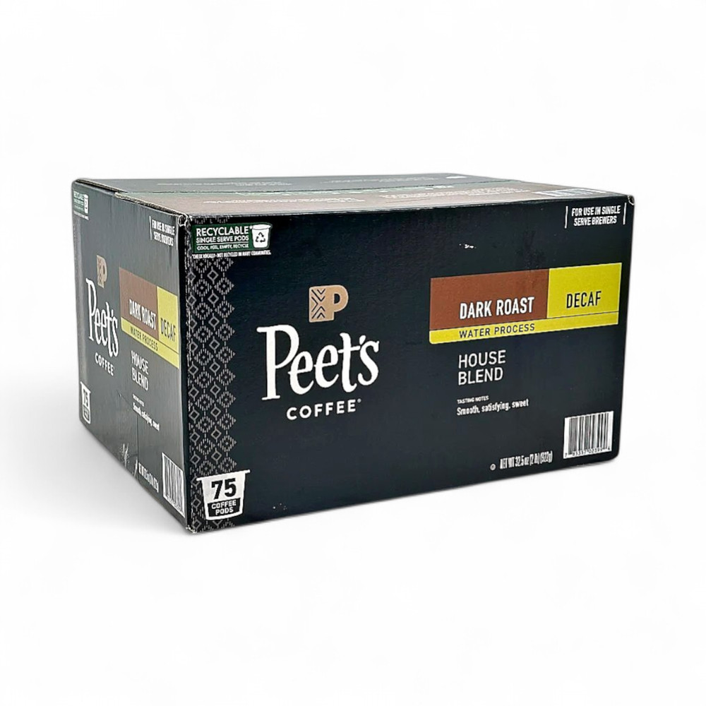 Peet's Coffee House Blend Dark Roast Decaf 75 Pods