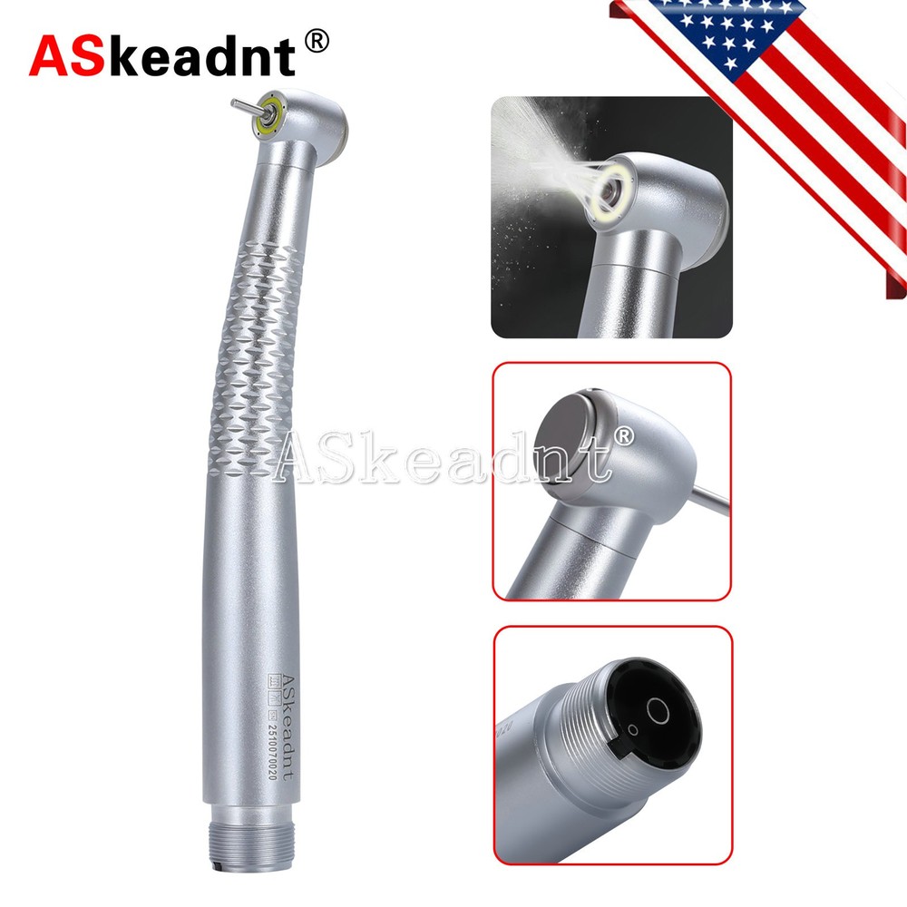 Fiber Optic LED E-generator Shadowless Ring Handpiece Ceramic Bearing 2Holes USA
