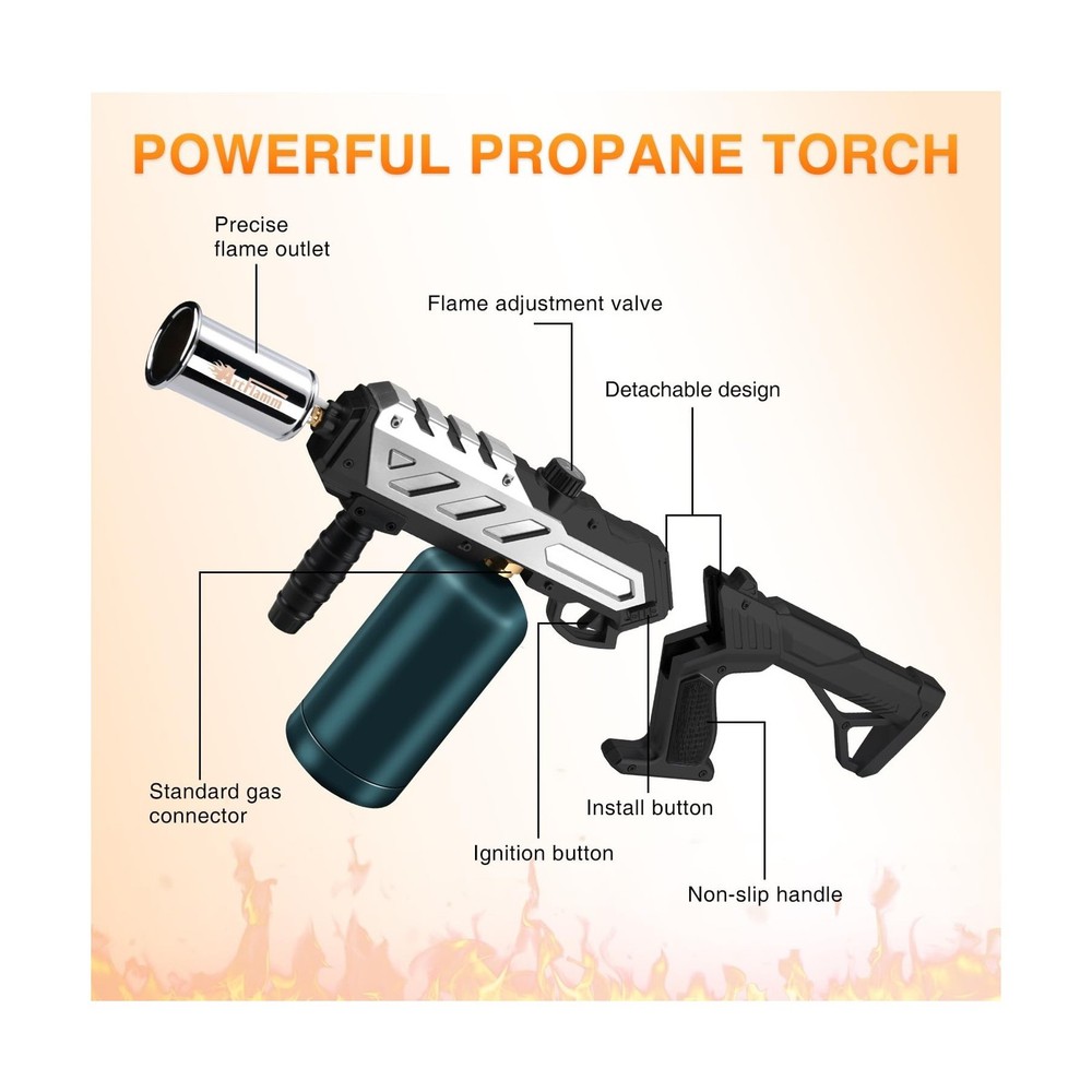 ARTFLAMM XP-1010 Propane Torch Gun - Kitchen BBQ Flame Burner
