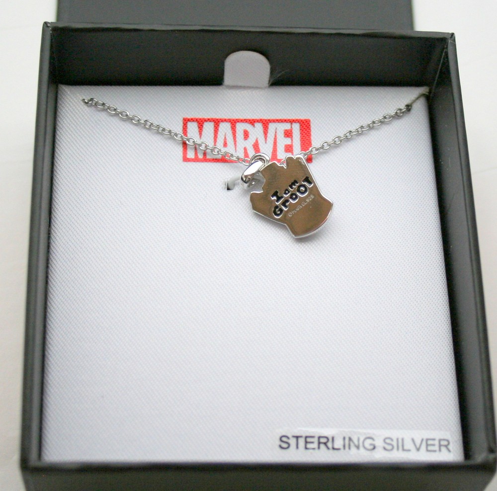 Marvel Comics Groot Necklace Pendant New NOS Box Guardians Galaxy 925 Silver