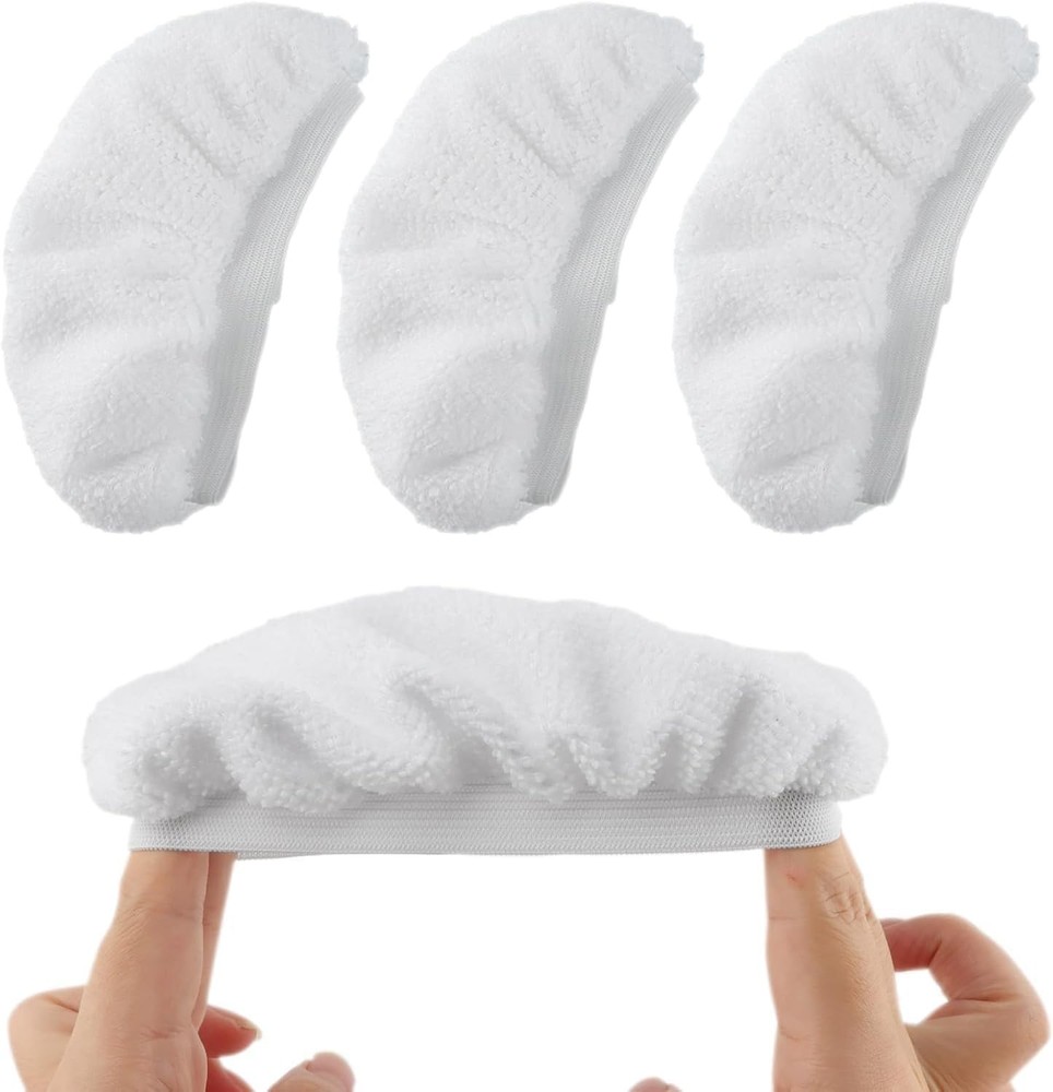 Eco-Friendly 4 PCS Reusable Microfiber Steam Mop Pads & Versatile Attachments