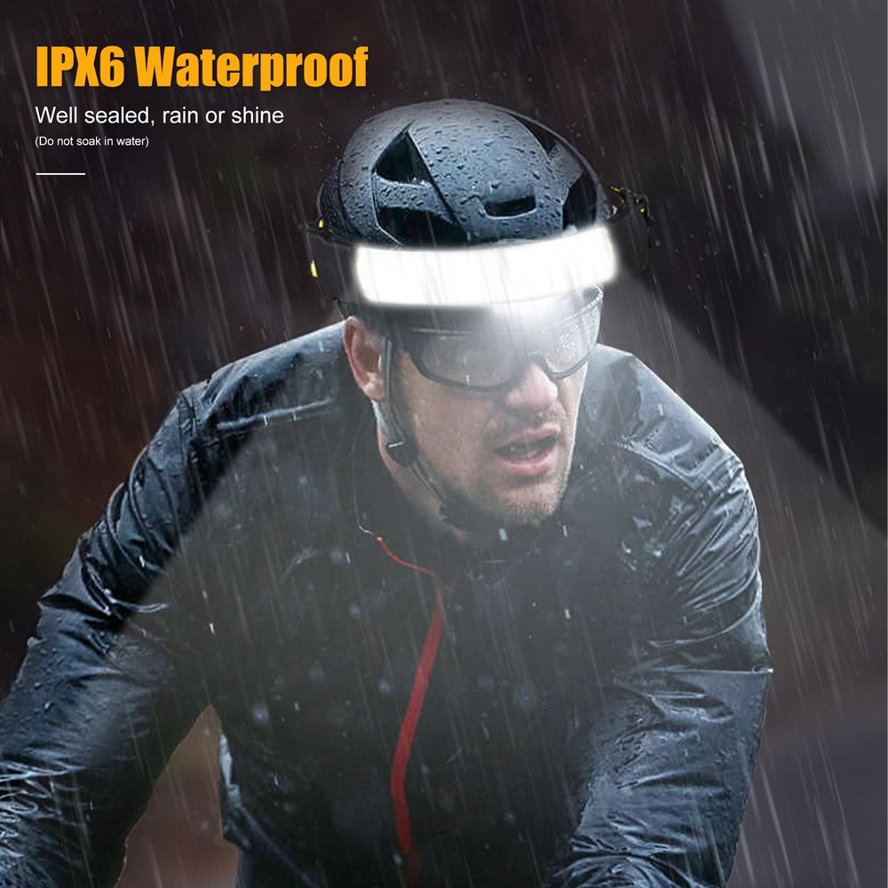 4 PACK COB+LED Headlamp Headlight Torch Flashlight Work Light Bar Head Band Lamp