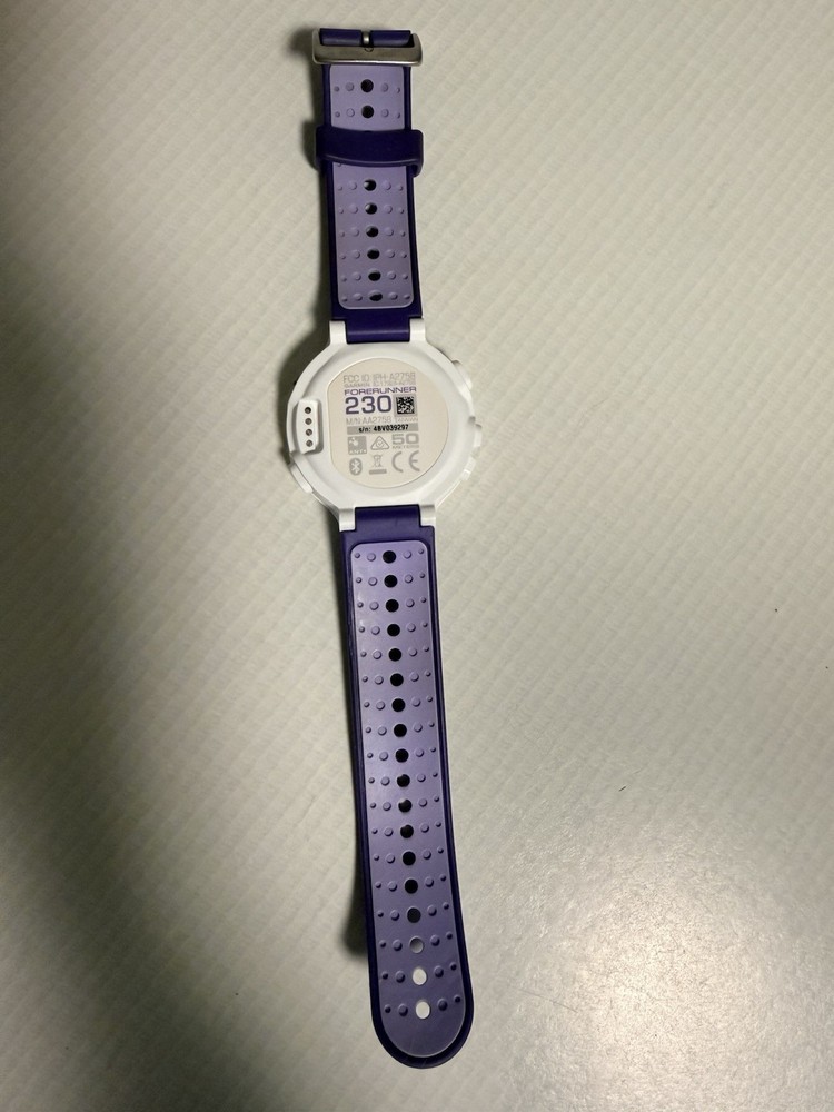 Garmin Forerunner 230 Tested Charger Included White Purple