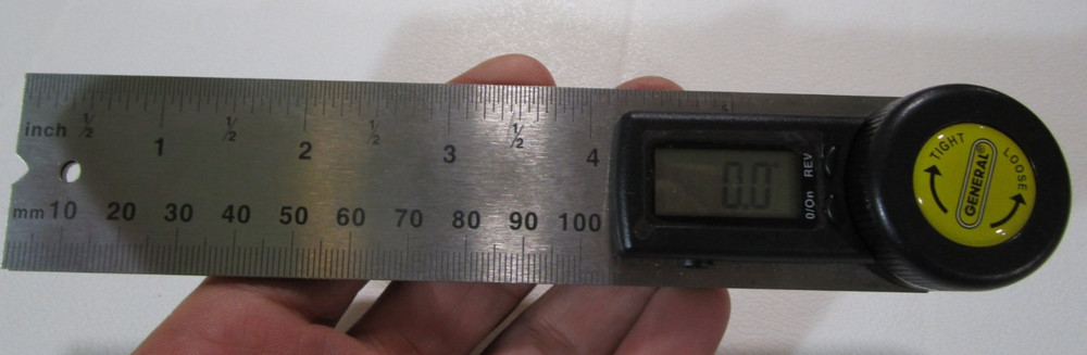 Digital Angle Finder Protractor by General Tools, 5" SS Ruler Lock Knob EX Cond