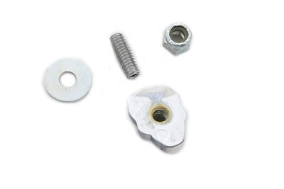 V-Twin Mfg. 48-0302 Chrome Decorative Threaded Skull Bolt & Nut