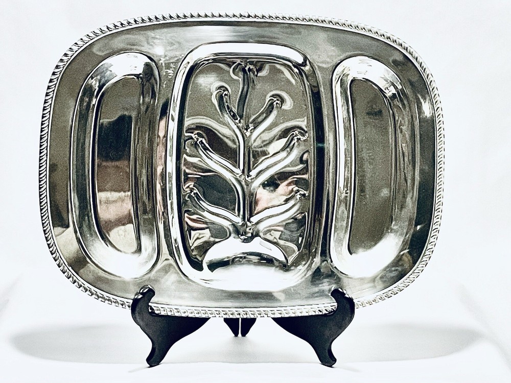 Marvelous Vintage Art S Co Rectangular meat plater Silver Plated Serving Tray