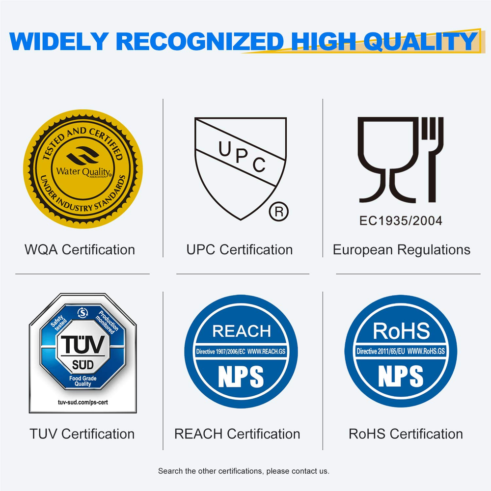 4 PACK Compatible With 4396508 RWF1020 RFC0500A Refrigerator Water Filter