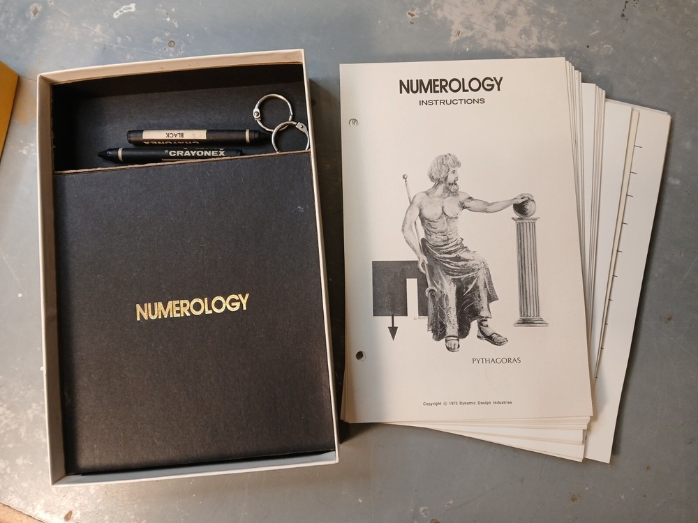 1973 Numerology Boxed Kit by Dynamic Design | Pythagoras Esoteric Metaphysics
