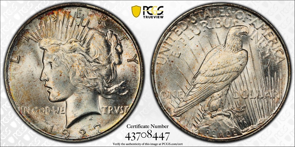 1927 D PCGS MS64 Peace Silver Dollar