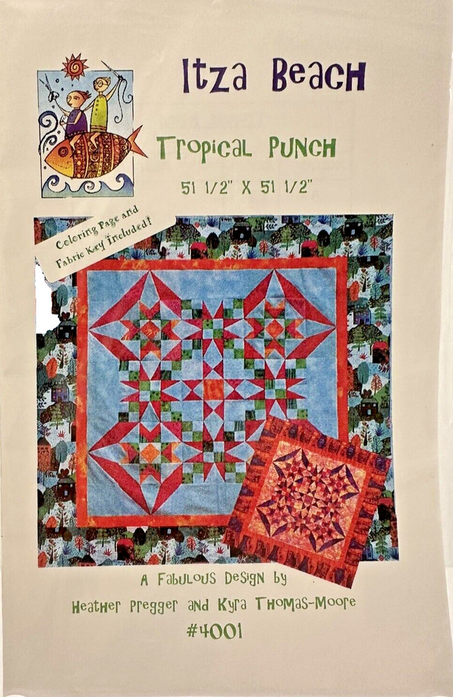 Itza Beach Tropical Punch Quilt Pattern by Heather Pregger & Kyra Thomas-Moore