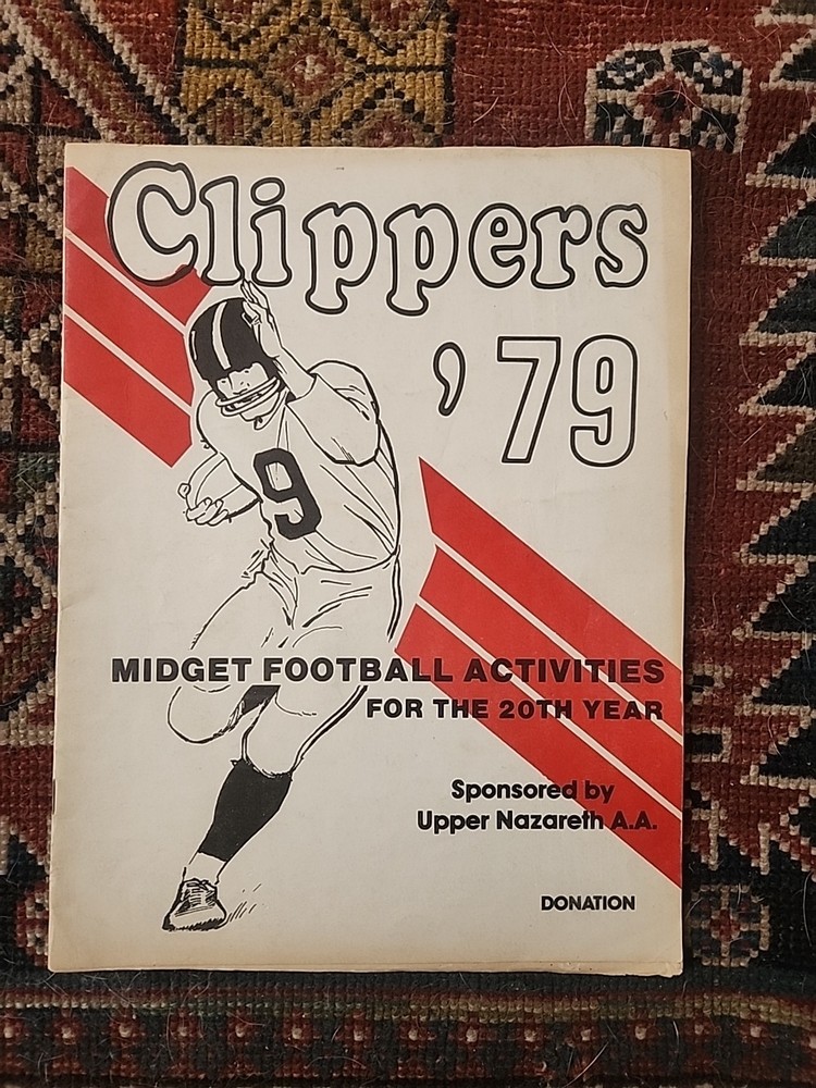 Vintage CLIPPERS '79 Midget Football Program Upper Nazareth A. A.