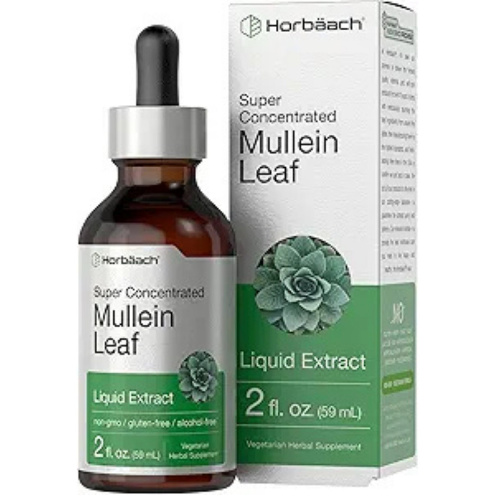Mullein Drops for Lungs - USDA Organic Liquid - Mullein Leaf Extract