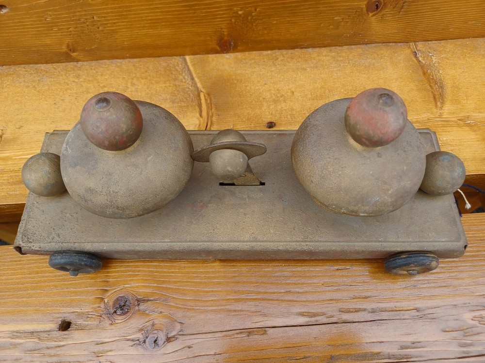 Antique Two Bell Pull Toy Works