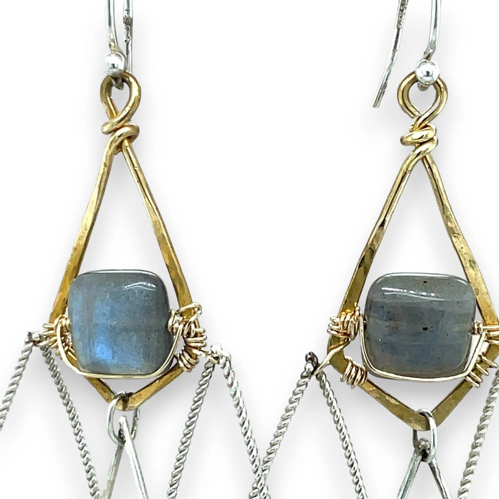 Labradorite Cloud Earrings