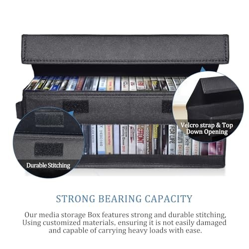 CD Storage Boxes - Pack of 2 CD Cases - 14" x 5.9" x 2 Pack With Visual Window