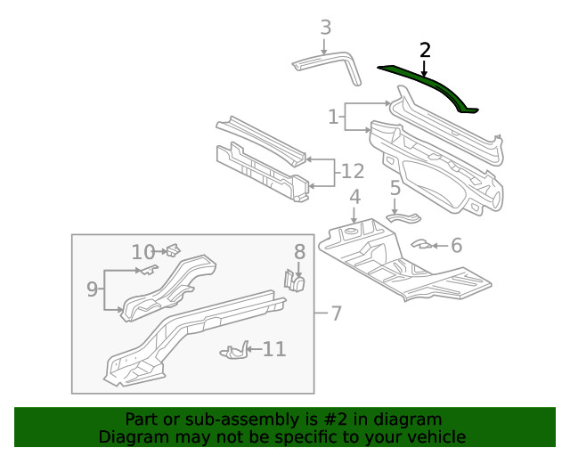 Genuine GM Panel Above Lid 25721159
